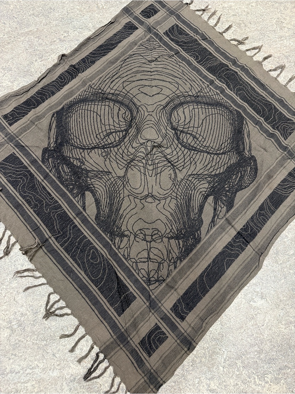 Triple Aught Design Topo Skull Shemagh Scarf